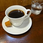 キッチン ブルー グローブ - ホットコーヒーのアップ