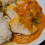 キッチン ブルー グローブ - 鶏胸肉ピカタの断面は、大きい！？