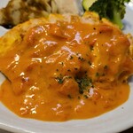 キッチン ブルー グローブ - 正面から、クミン香るチーズとトマトのソースはタップリ！ありがとう！！