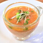 チェルビアット - 初夏野菜とスイカの冷製スープ