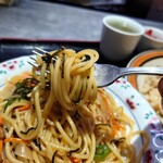 ほびーい喫茶店 - 納豆スパゲッティ 700円(税込)。