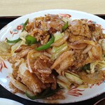 あさの食堂 - てんこ盛りの肉みそ野菜炒め