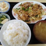 あさの食堂 - 肉みそ野菜炒め定食　880円