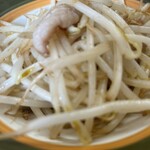 江ちゃんラーメン - もやし炒め…熱々