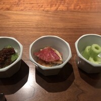 桃仙閣 東京 - 冷前菜の野菜三種、コースでも出てきます
