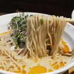 NIBOSHI MANIA - 冷やし蟹ミソソバ 麺リフト