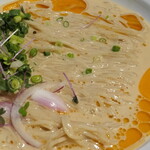 NIBOSHI MANIA - 冷やし蟹ミソソバ 麺拝見