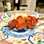 薪鳥新神戸 - 長州どりレバー　美味しい　もう少し火が欲しいかな