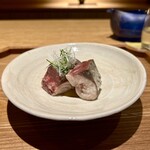 日本料理FUJI - 活き〆鯖　油蒸し　玉取茸　味噌　