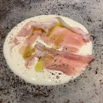 luogo - 新ジャガ芋　生ハム　ポタージュ