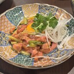 居酒屋燃えた うらめし屋 - 和牛使用 牛たんユッケ