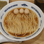 NIBOSHI MANIA - 姫さざえといりこの焦がし醤油蕎麦