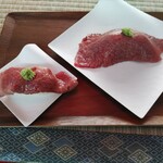 ゑびや商人館 牛寿司屋台 - 肉寿司