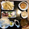 中丸水産 - 刺身+天ぷら定食 1,380円