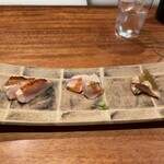 なかむら - 天草大王の胸肉、ささみ、芥子和え