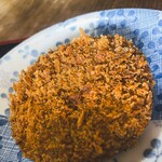 ヨコクラうどん - メンチカツ