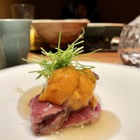 汐見 - 和牛ローストビーフ、塩水うに