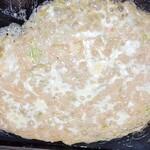 月島もんじゃ もへじ 人形町 - 明太子もちもんじゃ＋チーズのトッピング 