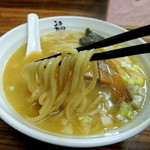 麺や　福座 - 2014年3月15日(土)　煮干豚骨(大盛)850円　麺！