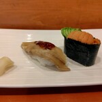富貴ずし - ウニ950円、蒸し穴子550円税込