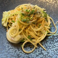 S kashiwa - からすみと葱貝割れキャベツのパスタ