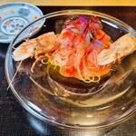やまぐち - ◆冷製カッペリーニ、鬼海老、フルーツトマト