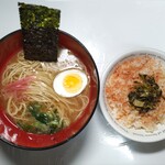 ザ　博多 - 赤のれん ＆ 高菜めんたい粉ご飯セット