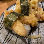 廻し鮨 新鮮や - ゲソ天握り