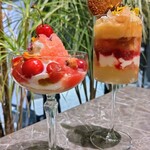 INXX CAFE - ■桃パフェ【白色和桃子凉糕】(2024年7月1日～)
■ガスパチョのパフェ(6月15日、16日限定)