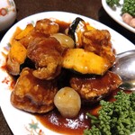 菜香新館 - 黒酢スブタは豚肉の周りはカリッ、中はジュワ