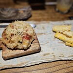 千寿 竹やぶ - 夏野菜のかきあげ&とうもろこしの天ぷら