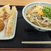 いきいきうどん - かけそば中＋ちく天・とり天・メンチカツ