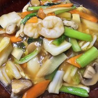 海老あんかけ焼きそば　