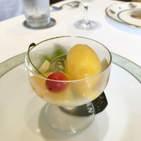 Bistro東進堂 - 【デザート】
                      マンゴーシャーベット
                      ヴェルベーヌのジュレ