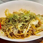 お好み焼き 鉄ちゃん - 奥さんのお手製焼きそば完成