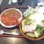 まさか - 奥様オーダーのあげなすぶっかけうどんとカツカレー1089円です～！