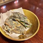 あらかきタコス - もずくのてんぷら