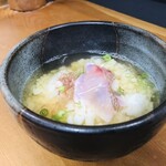 喫酒 フグさん - 鮮魚のお茶漬け（鯛） コレが締めに良し