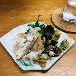 喫酒 フグさん - つぶ貝刺身  大盛になってました。歯応え、甘み、旨味、最高でした。