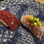 たつ福 - 本まぐろづけ、あじ