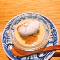 魚工房 としまや - 数量限定雲丹ととうもろこしの冷製茶碗蒸し