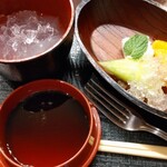 京懐石 美濃吉 - 私が葛切りの美味しさに目覚めた大好きな葛切りとフルーツなど