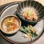 うなぎ四代目菊川 横浜ベイクォーター店 - 鰻の煮凝り　切り干し大根　胡麻和え