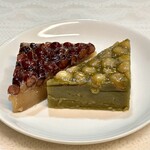 御菓子司 中村軒 - 「みな月」黒糖と抹茶