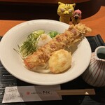 大阪釆なりうどん きらく - 竹玉天ぶっかけ冷　1,100円(税込)