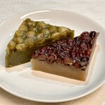 御菓子司 中村軒 - 「みな月」黒糖と抹茶