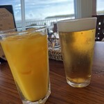 シーサイド - 生ビール　オレンジジュース
