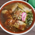 天神そば - 一味 粗と細をミックスで