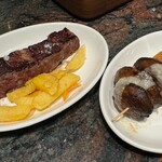 Gandarias - ステーキ串（追加）・マッシュルームのピンチョス