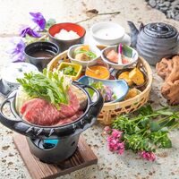 花籠御膳＋黒毛和牛のすき鍋